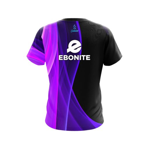Ebonite Deep Curves Purple CoolWick Bowling Jersey - Image 2