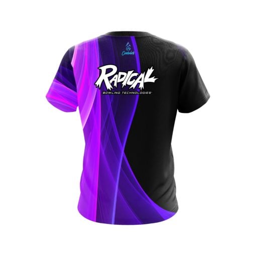 Radical Deep Curves Purple CoolWick Bowling Jersey - Image 2