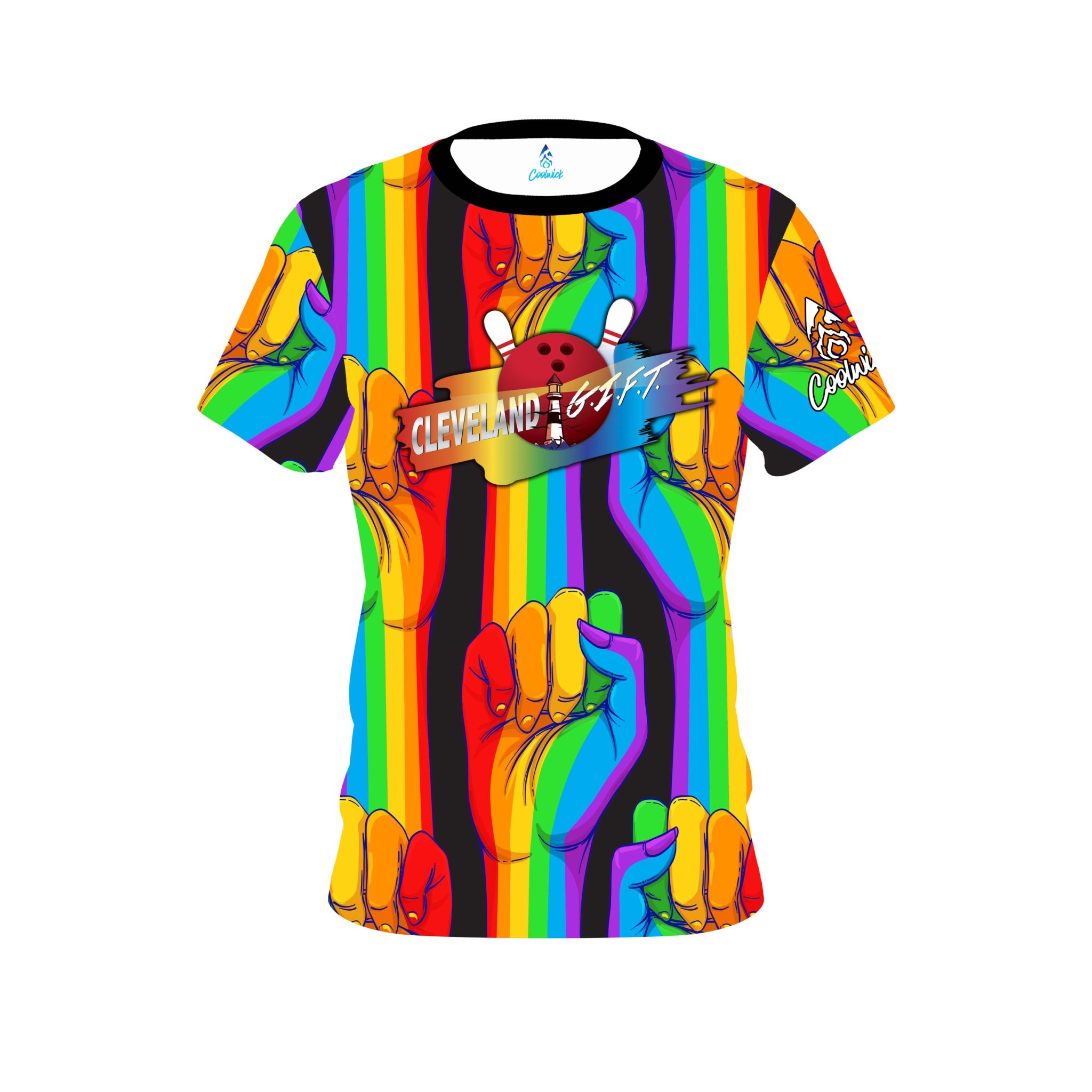 Cleveland G.I.F.T. CoolWick Rainbow Hands Bowling Jersey