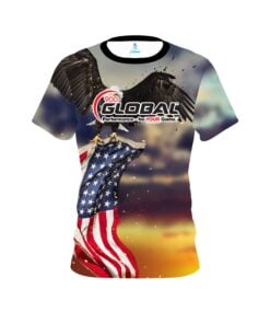 900 Global American Eagle Sunset CoolWick Bowling Jersey