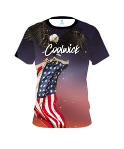 Signature Coolwick American Eagle Orange Purple Bowling Jersey