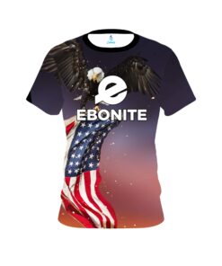 Ebonite American Eagle Orange Purple CoolWick Bowling Jersey