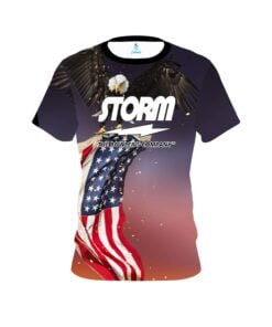 Storm American Eagle Orange Purple CoolWick Bowling Jersey