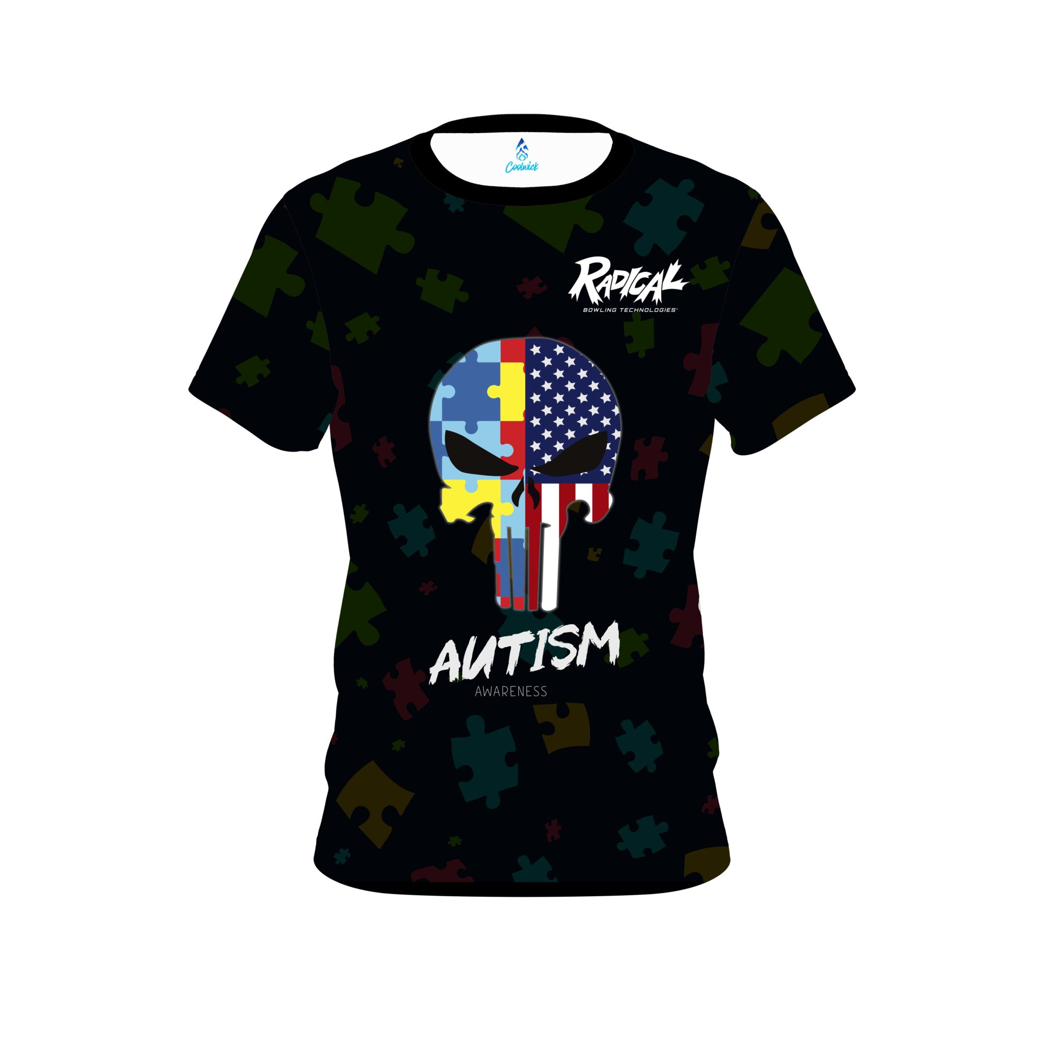 Radical Autism Punisher CoolWick Bowling Jersey