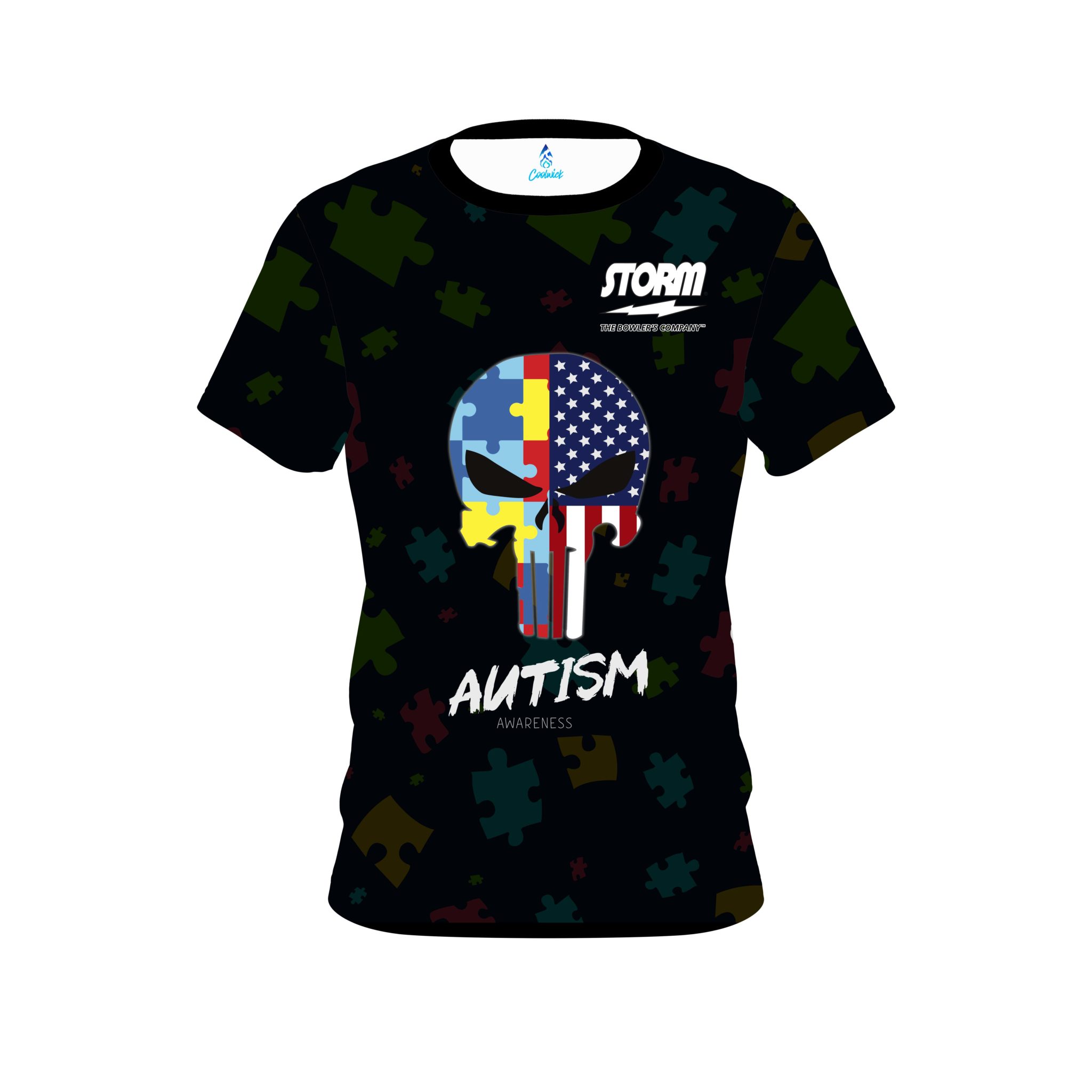 Storm Autism Punisher CoolWick Bowling Jersey