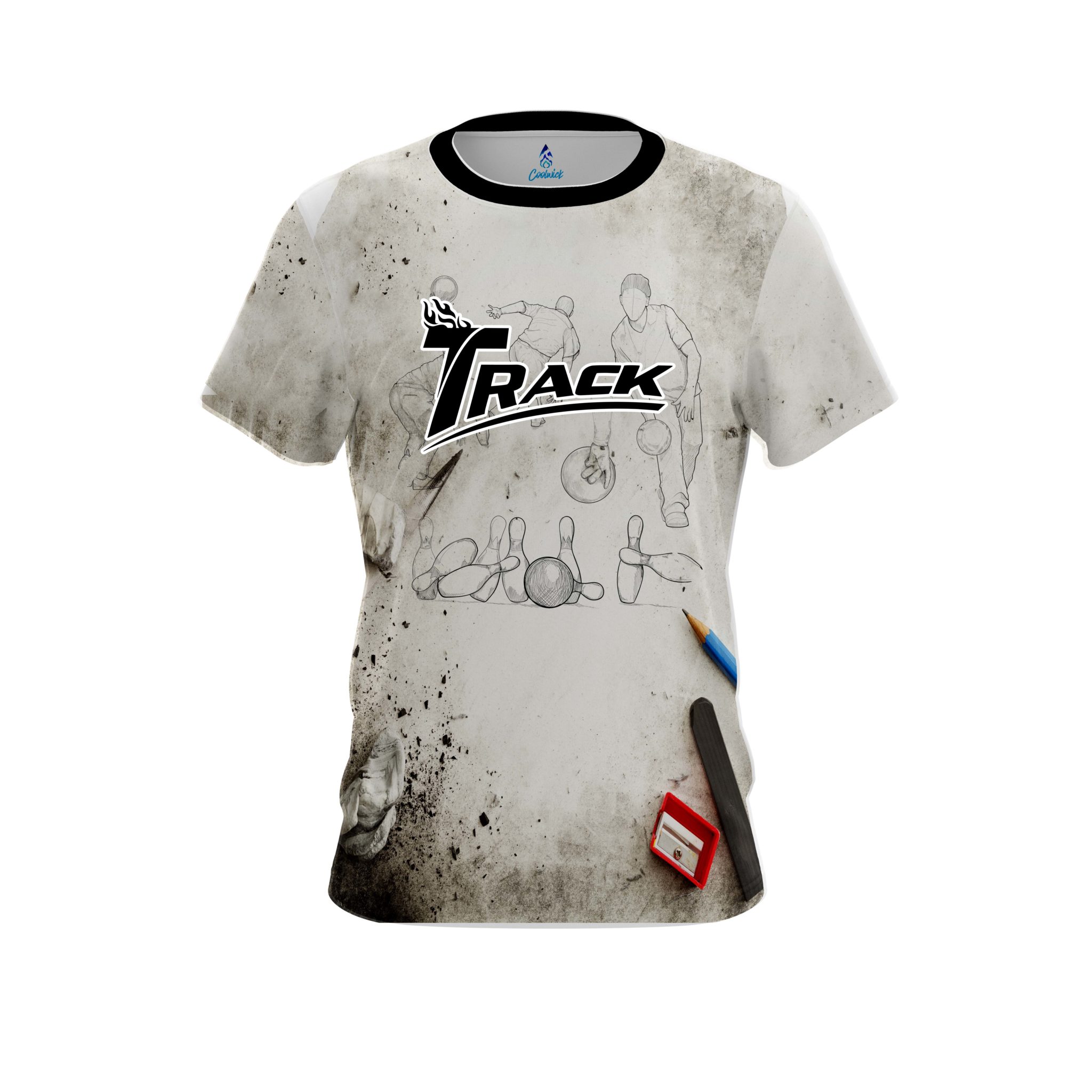 Track Drawing Board CoolWick Bowling Jersey