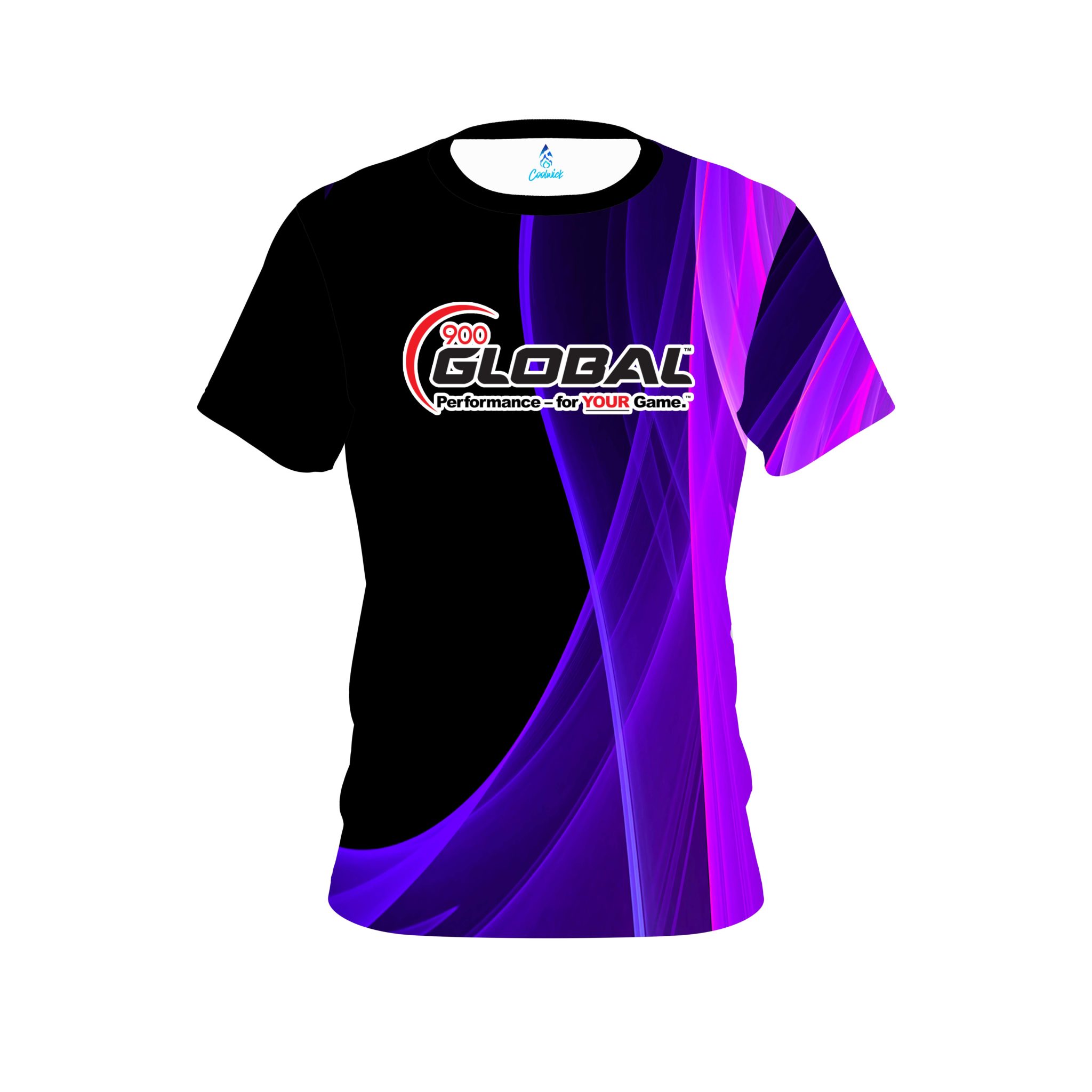 900 Global Deep Curves Purple CoolWick Bowling Jersey