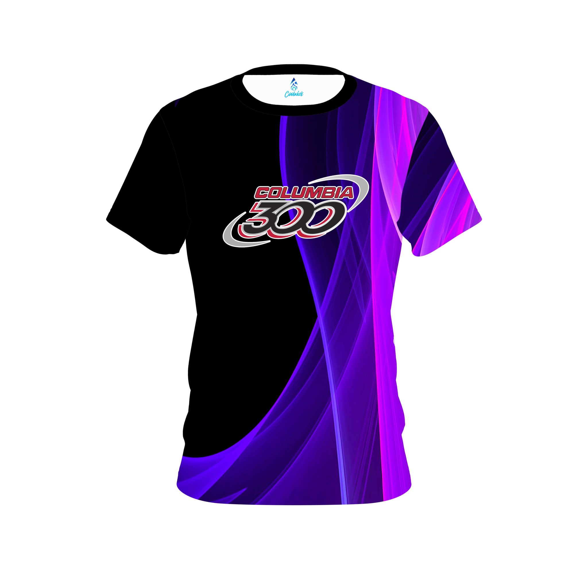 Columbia 300 Deep Curves Purple CoolWick Bowling Jersey