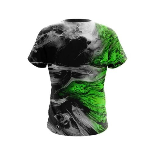 Plain Green Lava CoolWick Bowling Jersey - Image 2