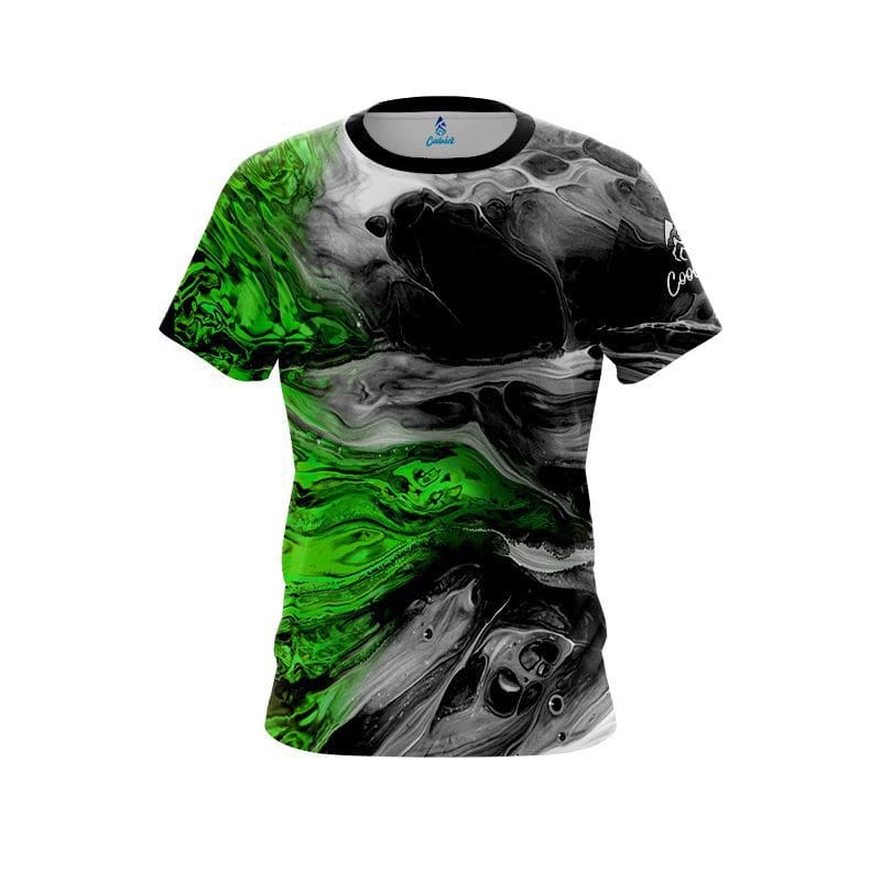 Plain Green Lava CoolWick Bowling Jersey