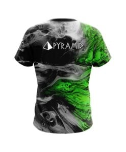 Alternative view of Pyramid Green Lava CoolWick Bowling Jersey