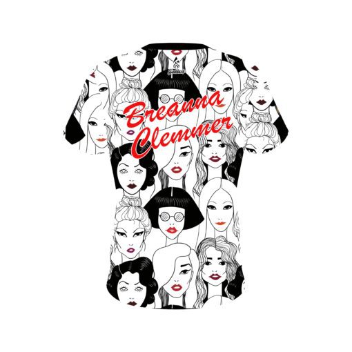 Breanna Clemmer Brunswick Red Lips CoolWick Bowling Jersey - Image 2