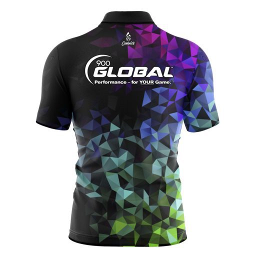 900 Global Gradient Quick Ship CoolWick Sash Zip Bowling Jersey - Image 2