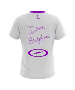 Alternative view of Storm Diana Zavjalova White Purple CoolWick Bowling Jersey