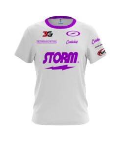 Storm Diana Zavjalova White Purple CoolWick Bowling Jersey