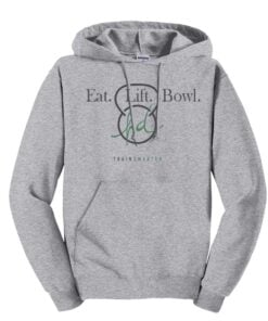 Eat Lift Bowl BowlFit Heather D'Errico Coolwick Unisex Hoodie