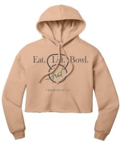 Eat Lift Bowl BowlFit Heather D'Errico Coolwick Women's Cropped Hoodie