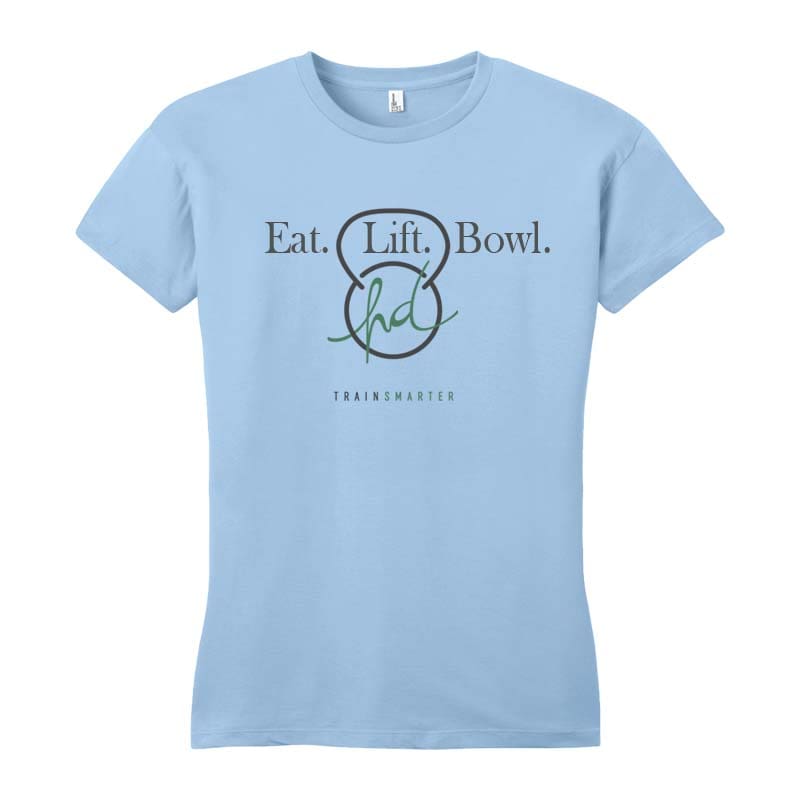 Eat Lift Bowl BowlFit Heather D'Errico Coolwick Women's T-Shirt Ice Blue 2X