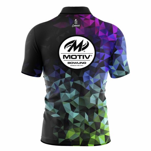 Motiv Gradient Quick Ship CoolWick Sash Zip Bowling Jersey - Image 2
