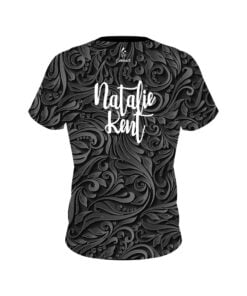 Alternative view of Natalie Kent #GirlBowler Black Damask CoolWick Bowling Jersey