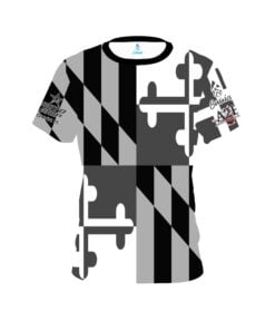 A2B Addicted2Bowling Jai Jones Black White MD Flag CoolWick Jersey