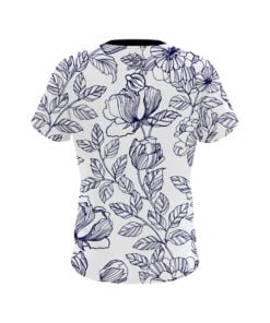 Alternative view of 12Bagger Bowling Navy Flower Tattoo Coolwick Jersey