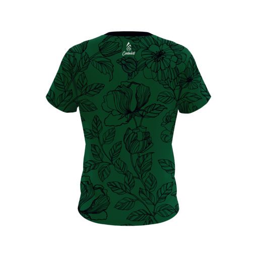 12Bagger Bowling Jade Flower Tattoo Coolwick Jersey - Image 2