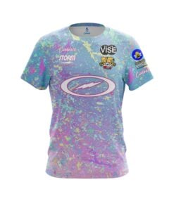Josie Barnes Teal Pink Glitter Replica CoolWick Bowling Jersey