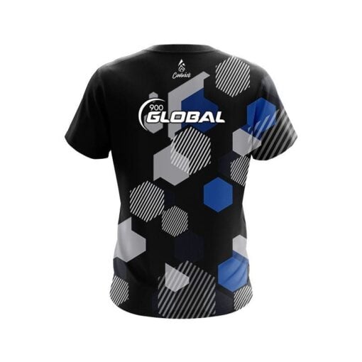900 Global Geometric Monochrome CoolWick Bowling Jersey - Image 2