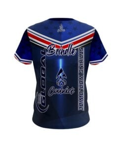 Alternative view of 900 Global Ben Brindle American Racing Stripe CoolWick Bowling Jersey