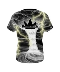Alternative view of Brunswick Electrical Tornado White CoolWick Bowling Jersey