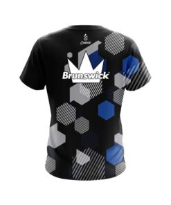 Alternative view of Brunswick Geometric Monochrome CoolWick Bowling Jersey