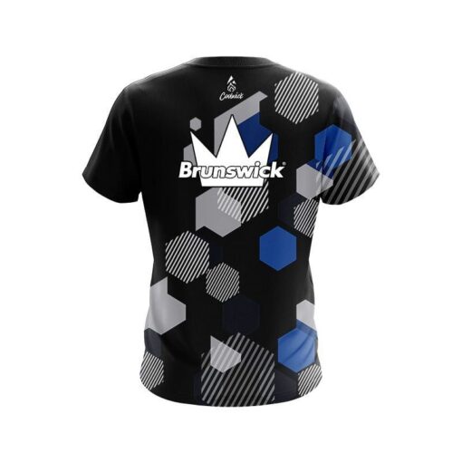 Brunswick Geometric Monochrome CoolWick Bowling Jersey - Image 2