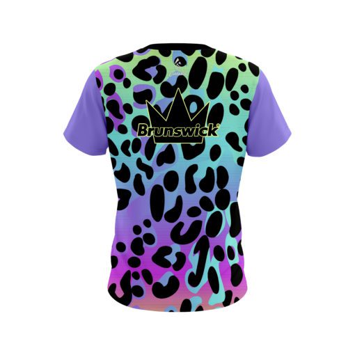 Brunswick Neon Frank Leopard CoolWick Bowling Jersey - Image 2