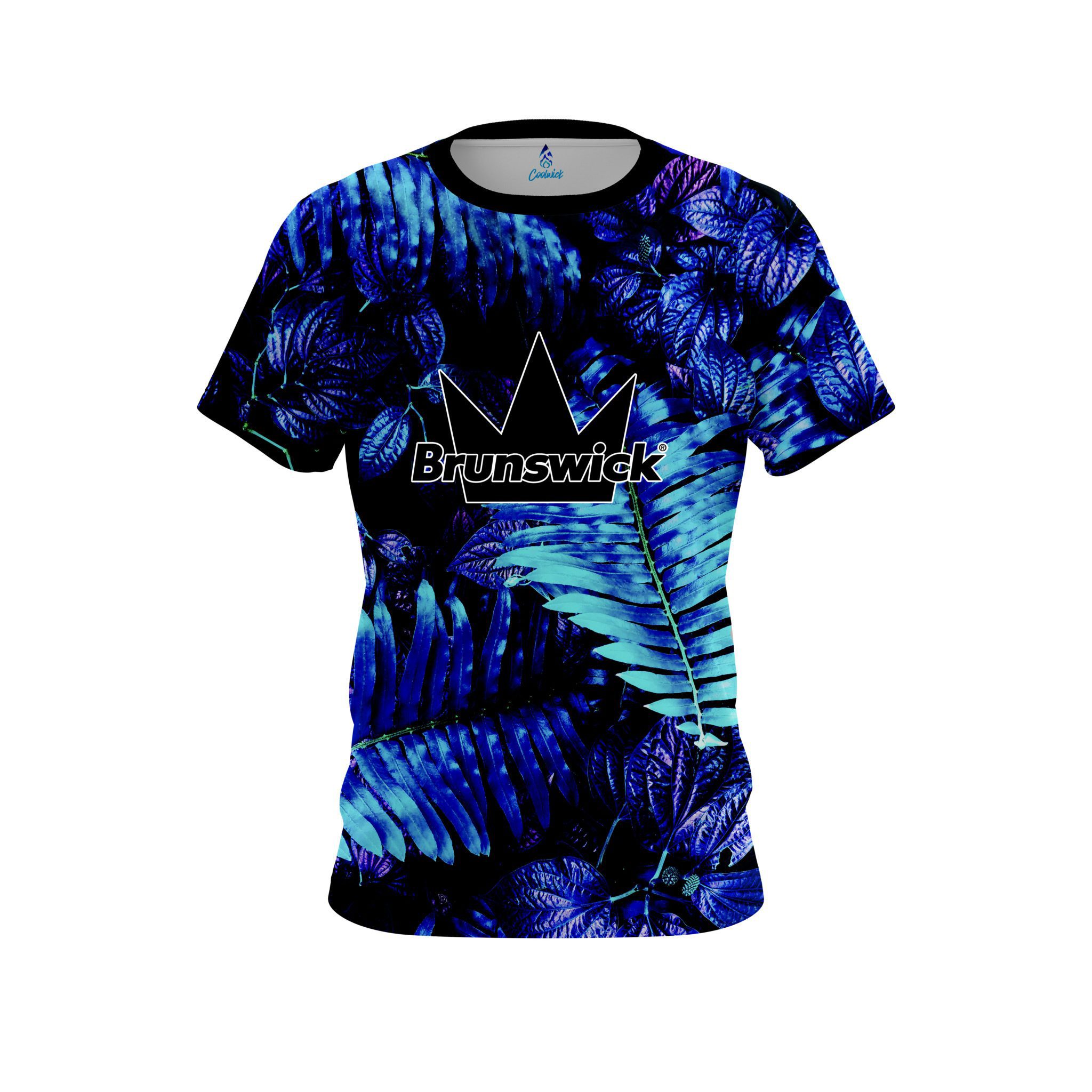 Brunswick Neon Palm Leaves CoolWick Bowling Jersey