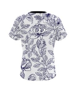 Alternative view of Columbia 300 Navy Flower Tattoo CoolWick Bowling Jersey