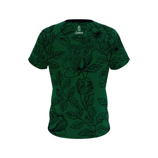 Columbia 300 Jade Flower Tattoo CoolWick Bowling Jersey - Image 2
