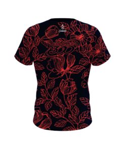 Alternative view of Columbia 300 Navy Red Flower Tattoo CoolWick Bowling Jersey