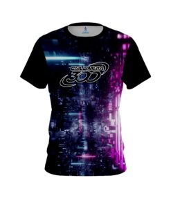 Columbia 300 Futuristic Neon Waves CoolWick Bowling Jersey