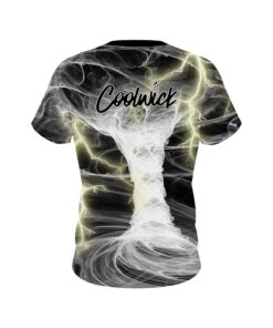 Alternative view of Signature Electrical Tornado White CoolWick Bowling Jersey