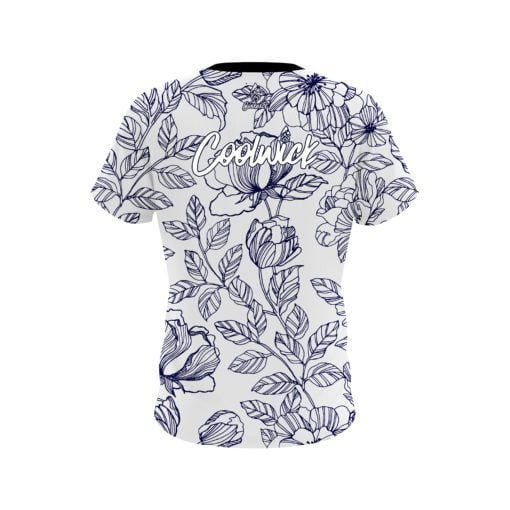 Signature Coolwick Navy Flower Tattoo Bowling Jersey - Image 2