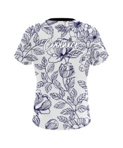 Alternative view of Signature Coolwick Navy Flower Tattoo Bowling Jersey