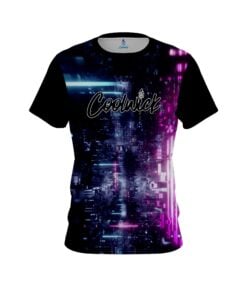 Signature Futuristic Neon Waves CoolWick Bowling Jersey
