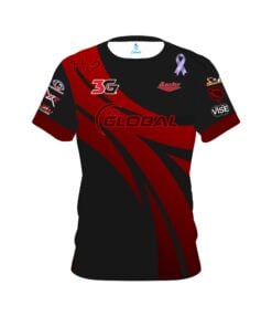 900 Global Ben Brindle Wavy Red CoolWick Bowling Jersey