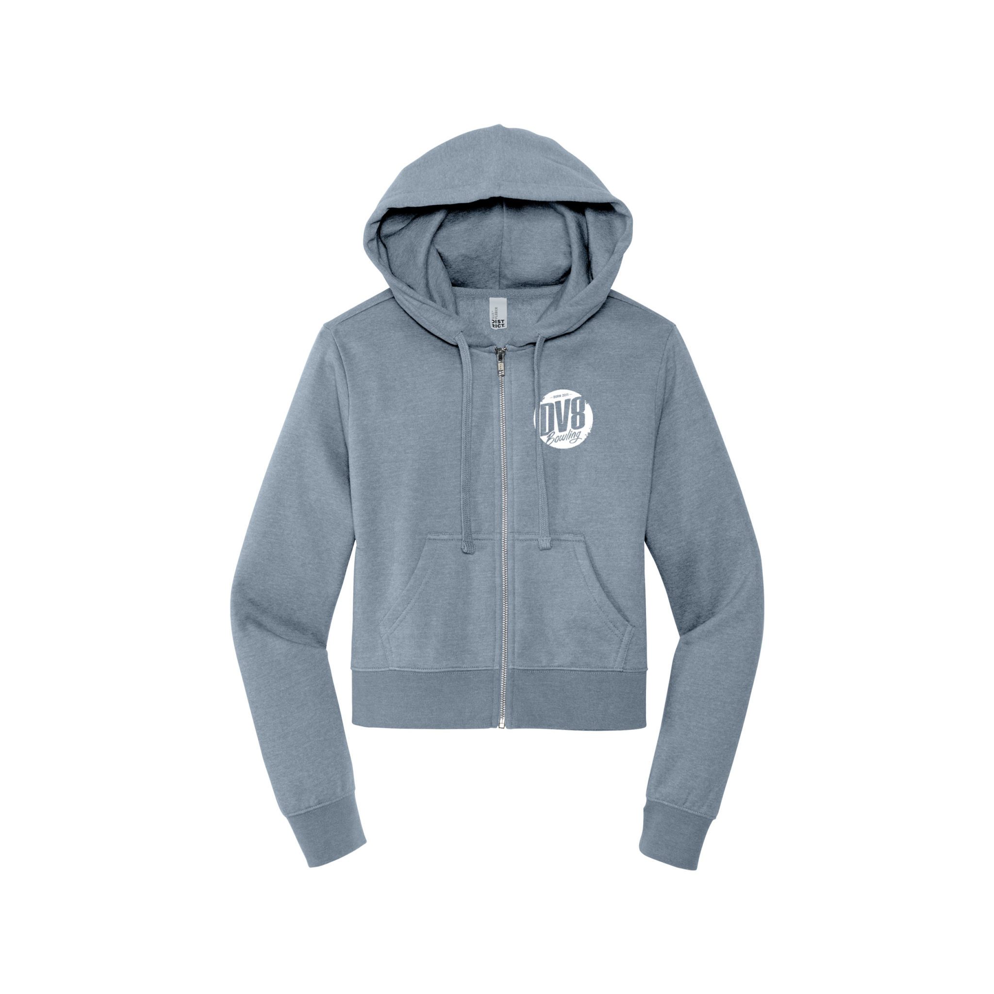 DV8 Women's Crop Zip Up Bowling Hoodie