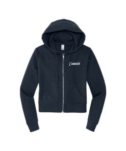 CoolWick Women's Crop Zip Up Bowling Hoodie