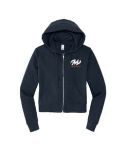 Motiv Women's Crop Zip Up CoolWick Bowling Hoodie