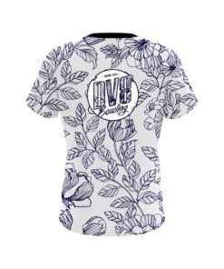 Alternative view of DV8 Navy Flower Tattoo CoolWick Bowling Jersey