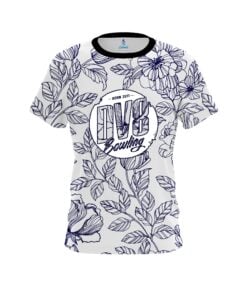 DV8 Navy Flower Tattoo CoolWick Bowling Jersey