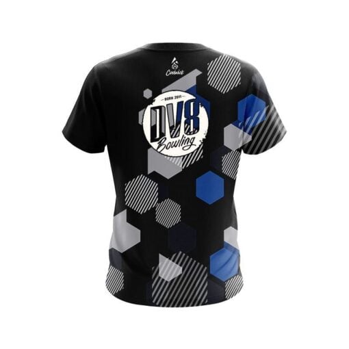 DV8 Geometric Monochrome CoolWick Bowling Jersey - Image 2